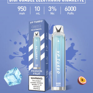 VP TURBO 6000 抛棄式 950mAh 卓越電量支撐 打造無可取代的沉穩吸啜享受 每一口皆是極致濃縮的芬芳 台灣現貨