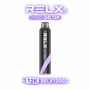 RELX Smash Go 12000 5% 強勁擊喉感如墨林霧影般深邃 以 15ml 震撼油量 演繹深沉尊貴的解癮美學 搭載 500mAh 閃充核心 台灣現貨